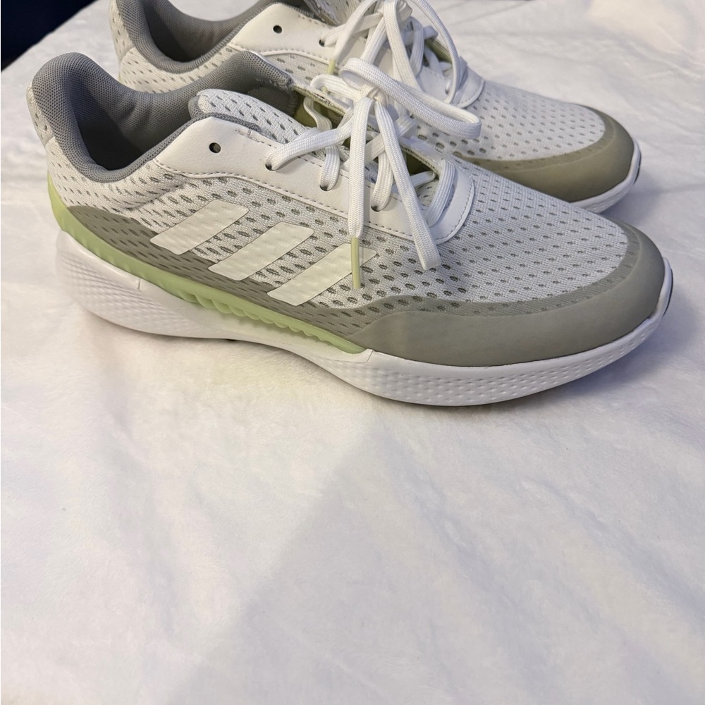 Adidas White and Light Gray Athletic Shoes